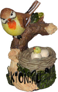 Фигура Птичка у гнезда поющая